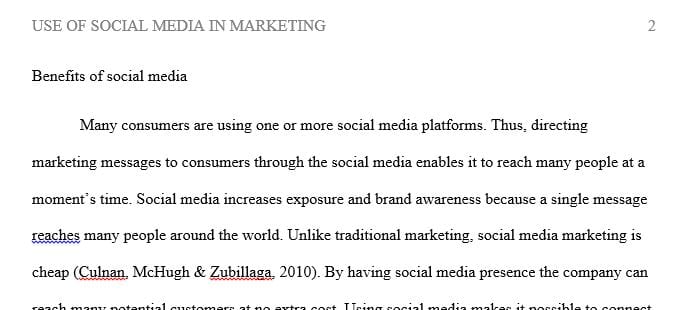 How social media can be used to make potential customers aware of what the company has to offer
