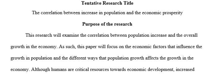 Identify a topic within economics that interests you