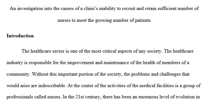 Identifying and clearly stating a particular problem or management issue in which an element of the identified problem