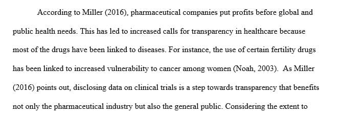 If you were a manufacturer of one of the drugs, would you voluntarily disclose the study information