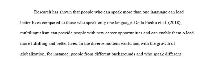 In a diverse and changing world is being multilingual beneficial