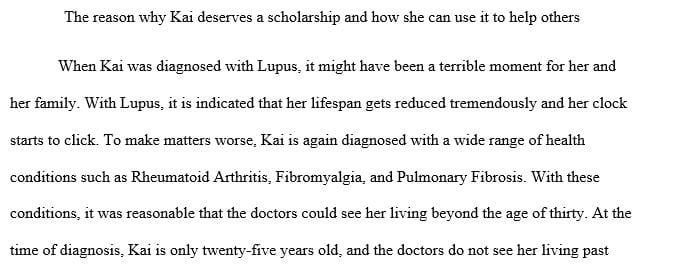 Kai was diagnosed with Lupus at age 25 while living overseas