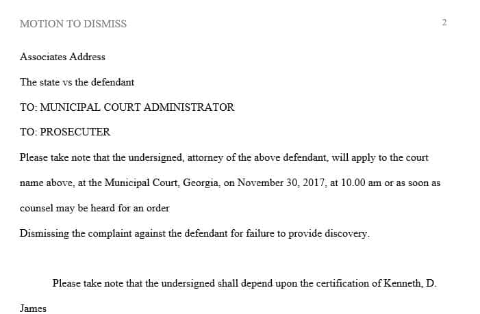 Motion to Dismiss for Failure to Provide Discovery State v. John Doe