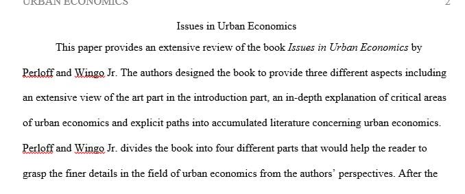 Pick an urban policy issue that interests you.