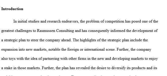 Prepare an essay explaining the types of teams that Rasmussen Consulting