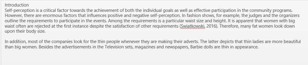 Problem of perceiving a negative body image and how to help people develop a healthier image