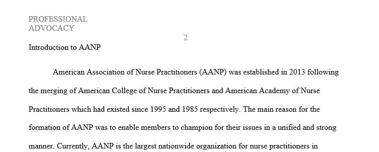 Professional Advocacy through Association Membership