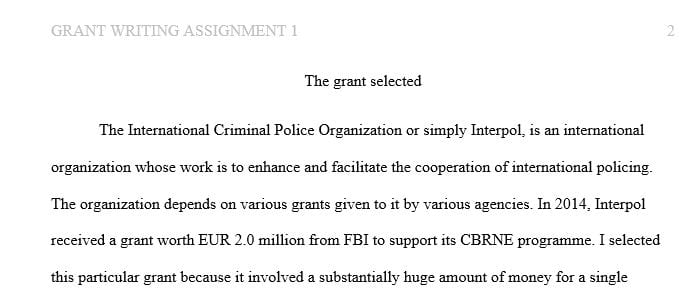 Research a criminal justice agency or related agency in your area of interest.