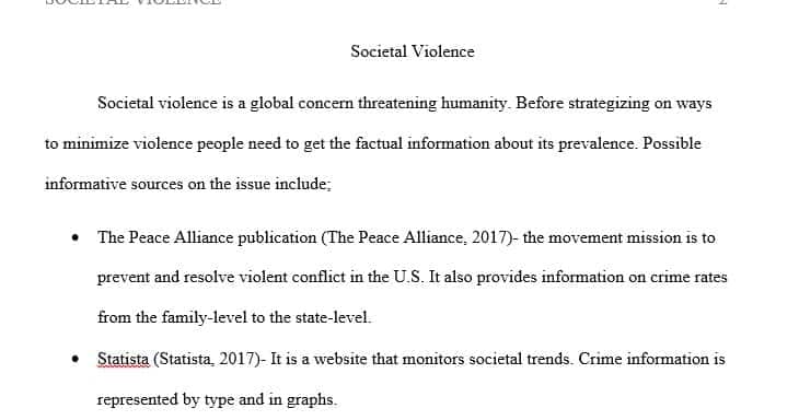 Research or locate information or data on local, regional and state violence statistics