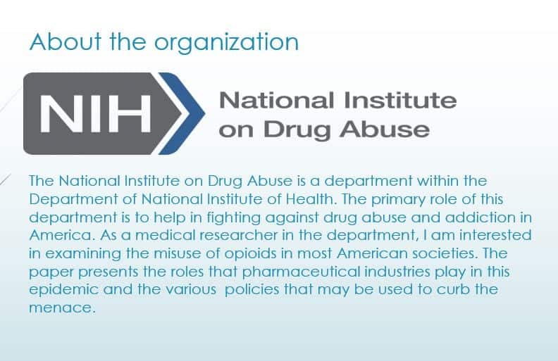 Role of pharmaceutical industry's plays on opioids addiction pandemic