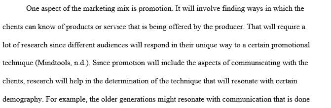 Select one element of the Marketing mix and discuss how marketing research could help that area.
