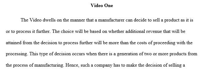 Summary On Relevant Vs. Irrelevant Costs for decision making