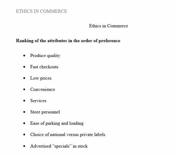 The attributes that often influence supermarket choice decisions