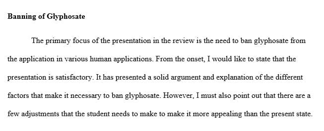 The purpose of this review is to provide constructive feedback to your peers