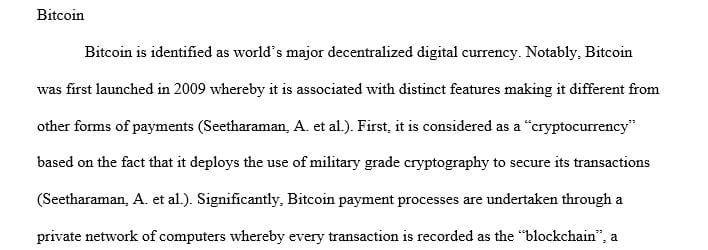 There should be pros and cons of bitcoin for argumentation