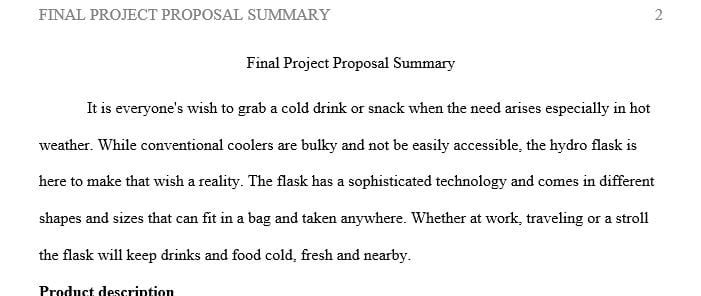 This is a business case study summary homework