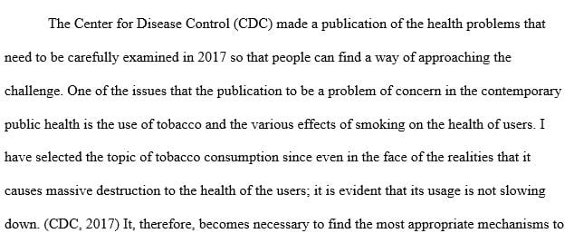 We will discuss a current issue in the area of public health.