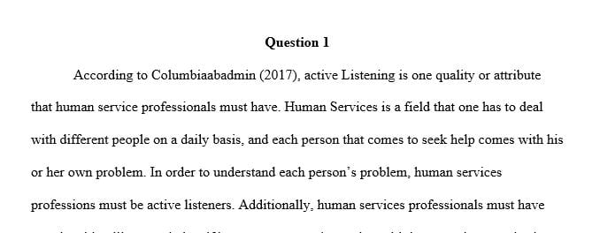 What are the attributes of effective human services professionals