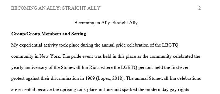 What are the most important things you learned about your ally group or group member/s