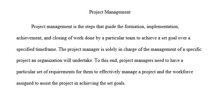 What are the requirements for an individual to become a successful project manager