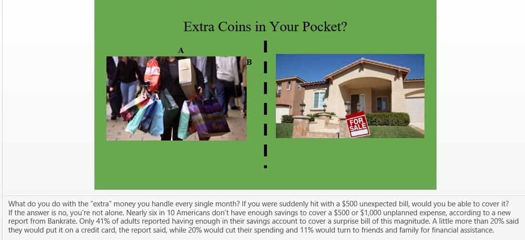 What do you do with the “extra” money you handle every single month