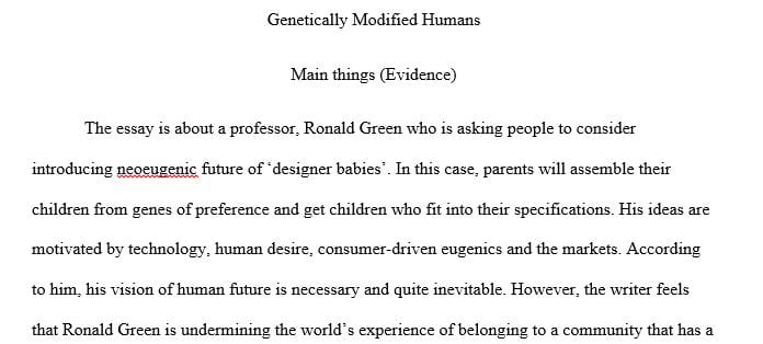 What does this photograph seem to say about human genetic modification