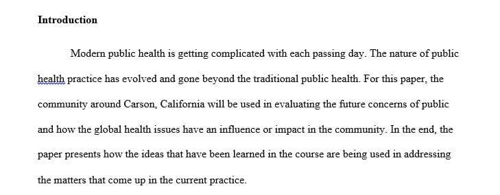 What future concerns are likely to impact public health