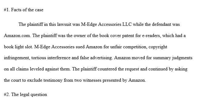 What is the legal question in the case and how does the court answer it
