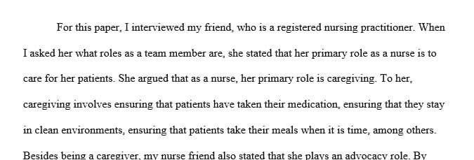 What is your role as a healthcare team member
