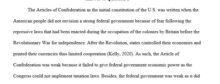 What were the major weaknesses in the Articles of Confederation