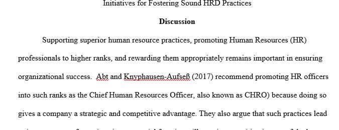 What will be your initial 4 to 5 initiatives for fostering both strategically and theologically sound HRD practices