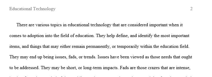What’s Hot and Why?(What makes a hot topic in educational technology