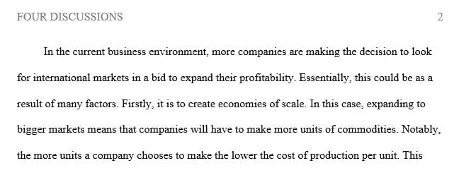 Why do business people look internationally to raise their profitability