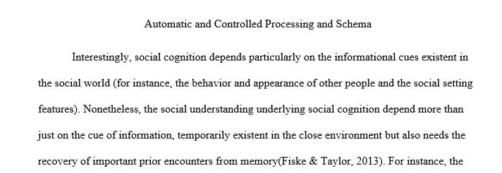 Write a paper in which you synthesize components of information processing