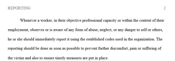 Write agency policy regarding mandated reporting