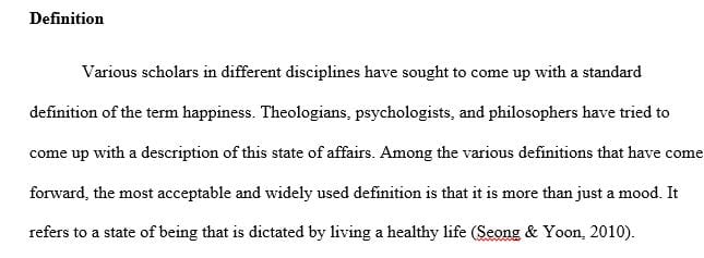 Write an essay on what is happiness about with 3 supporting points