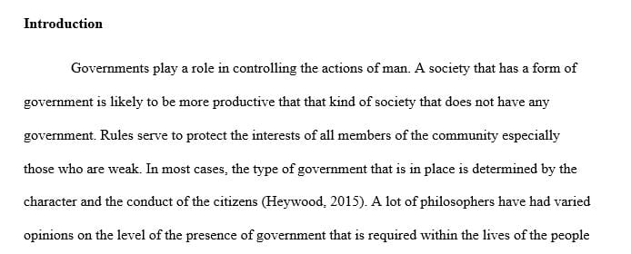 Writing 6-8 pages about Political theories