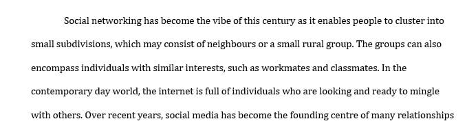 Writing a report about a new social network