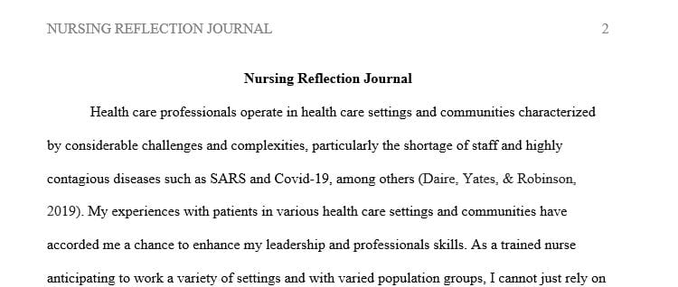Address a variable combination of the following dependent on the specific practice immersion clinical experiences you encountered