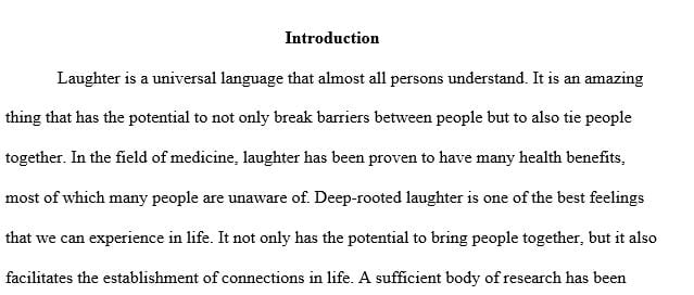 Benefits of laughter/therapeutic value of laughter