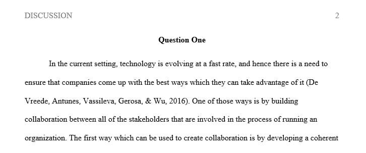 Discuss at least three 3 steps for facilitating effective collaboration