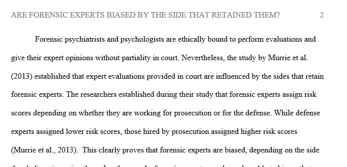Examine the subjective nature of forensic psychology concerning the evaluation of criminal defendants
