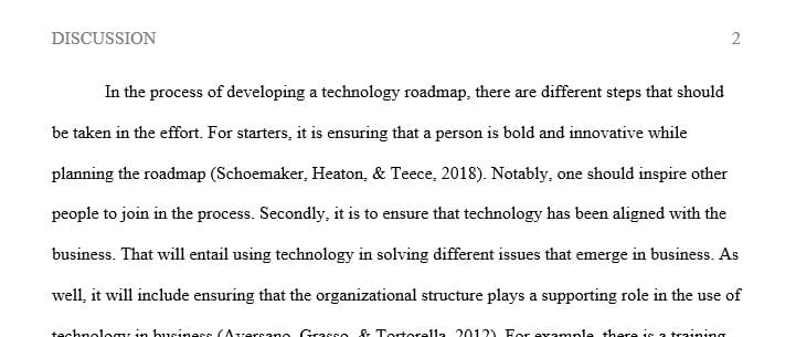 Practical Steps for Developing a Technology Road Map
