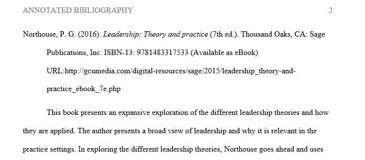 Provide an annotated bibliography (750-1000 words total) of three of the assigned journal articles