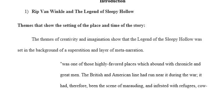 Select one of the stories listed above and find one quotation that illustrates Character