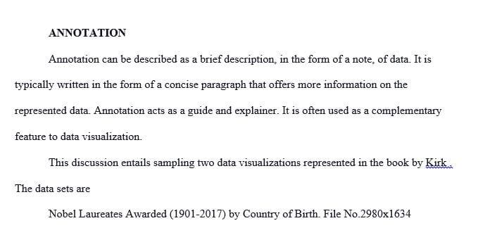 Select two of the following data visualizations from the book companion site