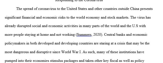 Should the Fed respond to the Coronavirus