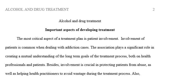 What aspect of developing a treatment plan do you think is most critical to the success of the client