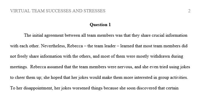 What did the team leader notice during the team meeting (calls)