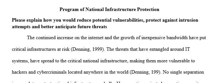 What is separation and what role does it play in a program of national infrastructure protection